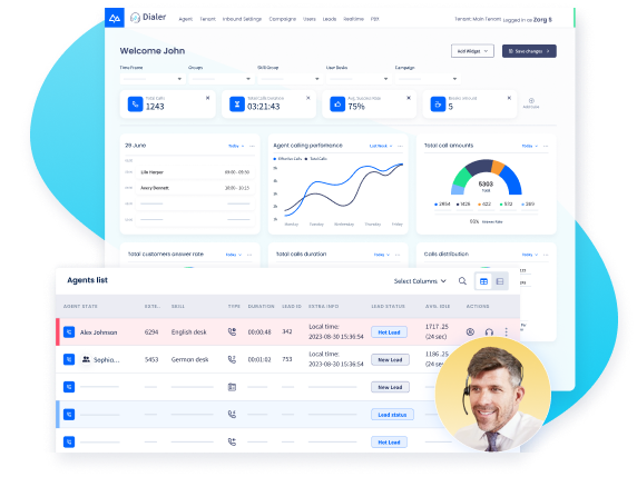 screenshot of CommPeak Dialer